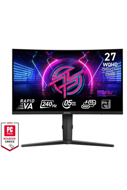 27型 MSI /WQHD/240Hz/曲面ゲーミングモニター 27インチ湾曲で240Hz/WQHD対応、MSI製ゲーミングモニターの新モデル 275CQRXF ディスプレイ・モニター本体