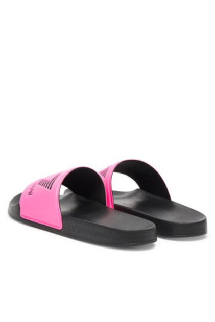 Flip-flops roz pentru femei EA7 EMPORIO ARMANI-7X000108 AF15118 M4034 ROZ FLUO+NEGRU