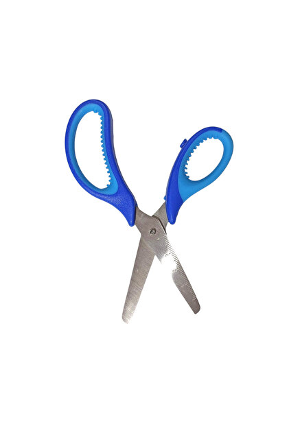 Children's Scissors Blunt Tip School Scissors with Ruler - Blue