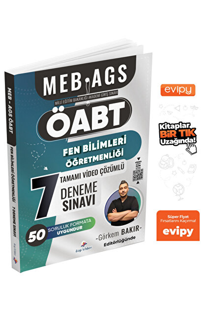 Dizgi Kitap ÖABT MEB-AGS Fen Bilimleri Öğretmenliği 7 Deneme