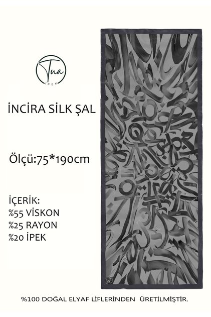 Organic İnci̇ra Mulberry Silk/Viscose Shal - Line Pattern