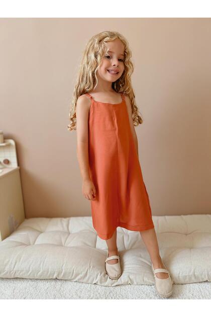 Yigit Butyl Cotton Fabric Girl's Dress