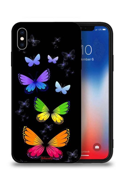 Apple iPhone XS Max Protective Case Colorful Butterflies