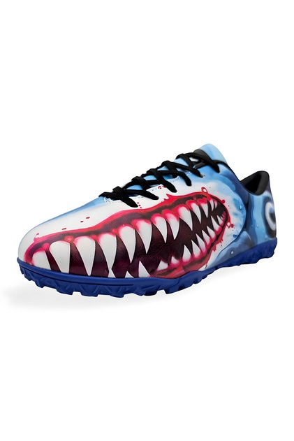 Ghete de fotbal 7.1 Shark cu gazon sintetic, albastre, 40