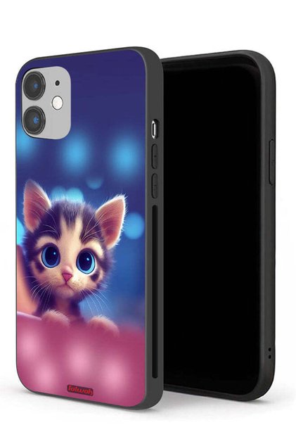 جراب حماية لجهاز Apple iPhone 12 بتصميم قطة صغيرة