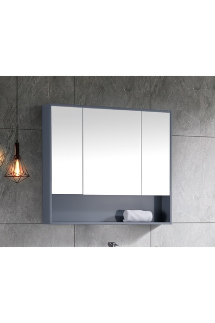 Dulap TRENDY’S, cu oglinda de baie moderna si spatiu depozitare-950X140X800 mm