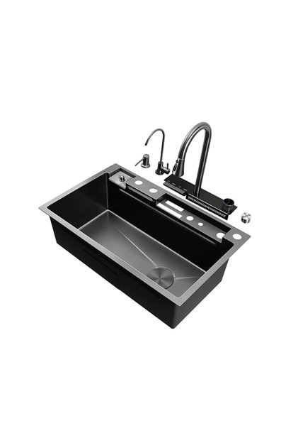 Chiuveta multifunctionala inox, TRENDY’S, cu led, gri 75×46 cm, CVT1