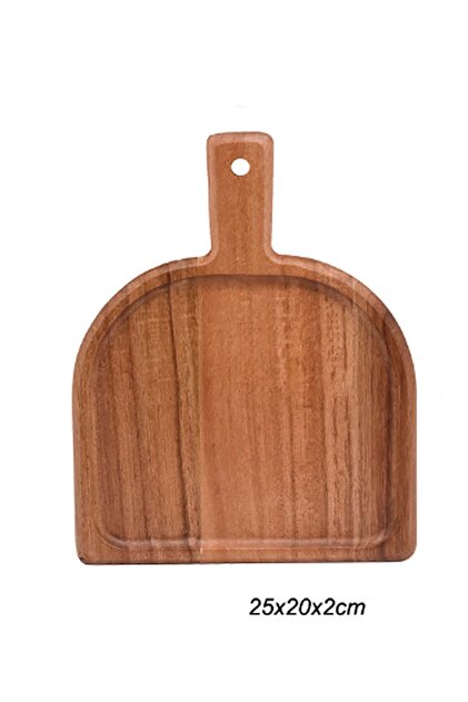 Small Plate with Acacia Handle - 66425
