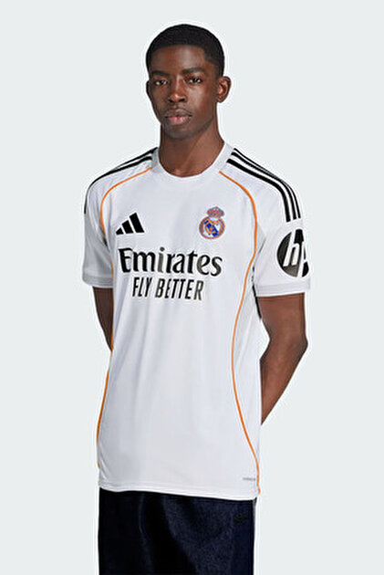 adidas Real Madrid 25/26 Home Jersey Erkek Beyaz Futbol Forma