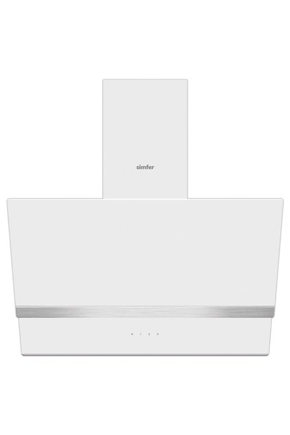 8739 60Cm Premium Beyaz 2 Cam, Inox Dekorlu Davlumbaz