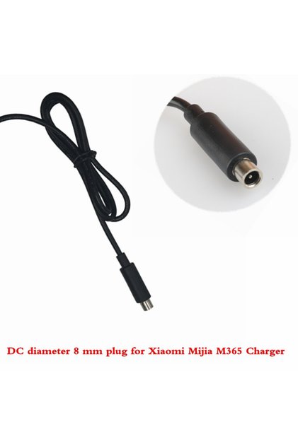 سلك خرج شاحن أسود 42 فولت 2 أمبير تيار مستمر 8 مم للسكوتر الكهربائي M365 1S Pro Pro2 Es2 Es4 Max G30 Ch...