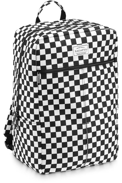 Rucsac calatorie, Alb/Negru, Cabina, Bagaj de mana avion, 40x20x25 cm, Wizz Air/ Ryanair, 10kg