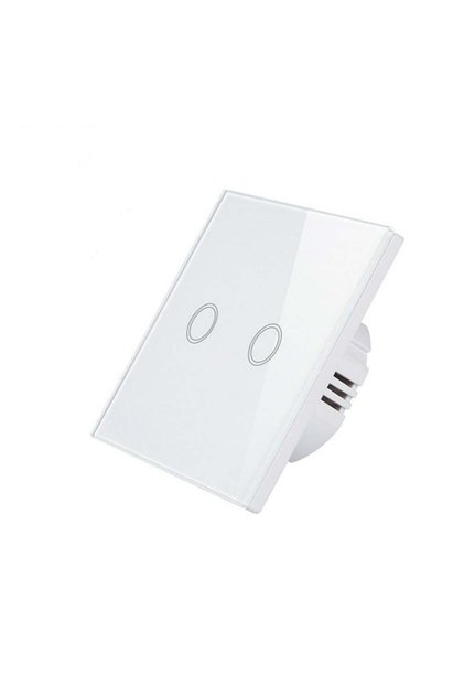 Întrerupător tactil ®, sticlă securizată, design modern, iluminare LED, 2 faze, alb