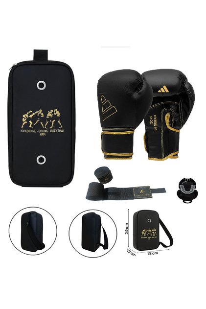 Adih80 Hbyrid80 Boks Eldiveni Kick Boks Muay Thai Eldiveni 3'lü Set ve Eldiven Taşıma Çantalı