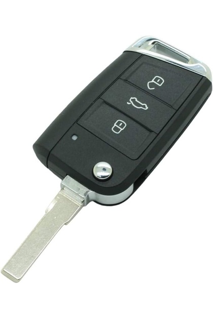 Carcasă cheie auto cu 3 butoane pentru VW Golf 4, Passat B5, Bora, Polo, Skoda Octavia 1, Fabia, Superb – Compat