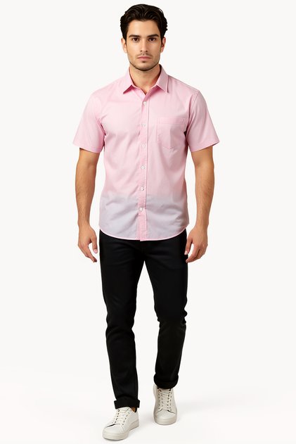 Short Sleeve Viscose Blend Shirt
