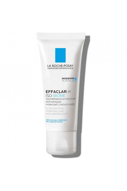 Cremă hidratantă și calmantă pentru ten gras și fragil La Roche-Posay Effaclar H Iso-Biome, 40 ml