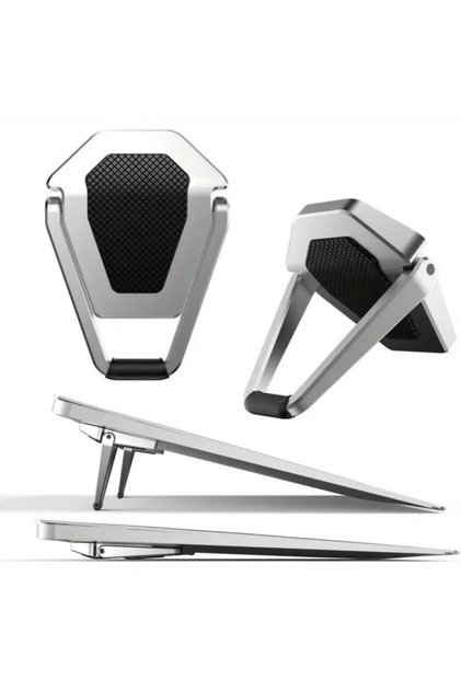 Yapışkanlı 2 Adet Metal Laptop Standı Notebook Yükseltici Stand Masaüstü Laptop Tutucu Stand