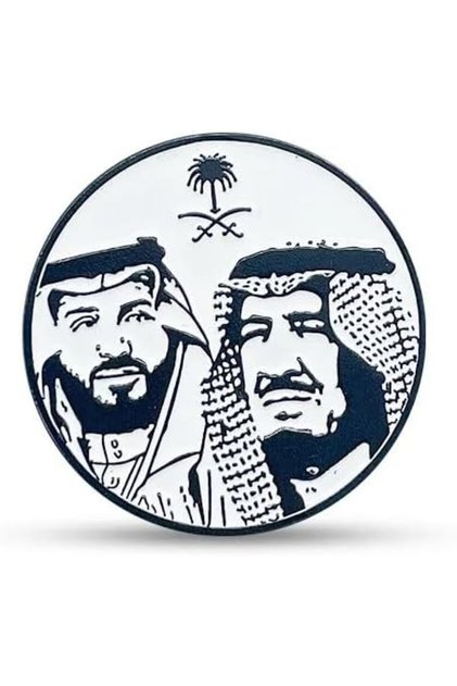 3D Embossed Metal Sticker of King and Crown Prince - Elegant Decoration for Mobile Phones - Small Si