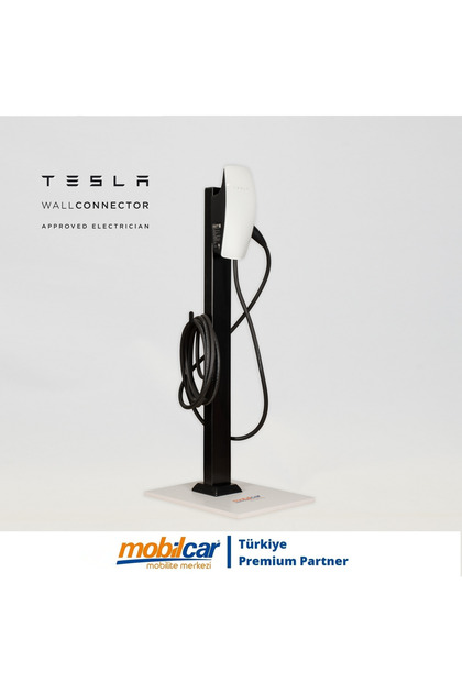MobilCar Tesla Wall Connector Şarj Ayağı Şarj Kaidesi Siyah