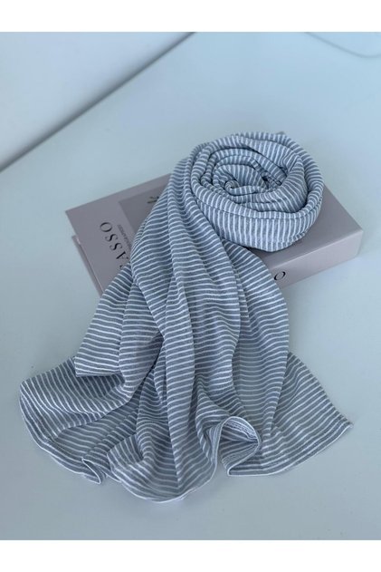Glittered stripped Cotton shawl hijab headscarf