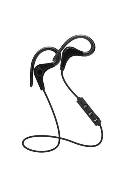 Безжични слушалки BT200, Bluetooth 4.1, HD аудио, устойчиви на пот, кабелно управление, черни