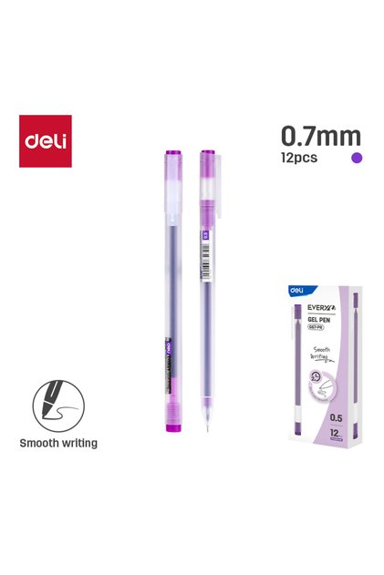 EG67-PR Gel Pen Bullet Tip 0.7mm Purple Ink 12pcs – ideal for smooth, clean writing