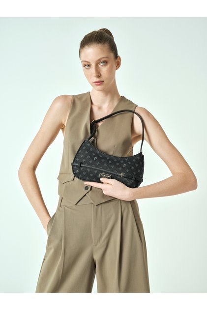 Black Monogram Women's Shoulder Bag 05Po25Y2044