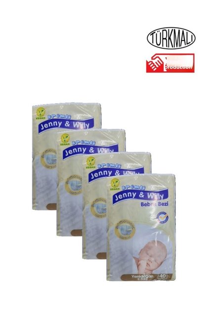 BABY DIAPER NEWBORN 2-5 KG 40 PACK 4 PIECES JENNY & WILLY