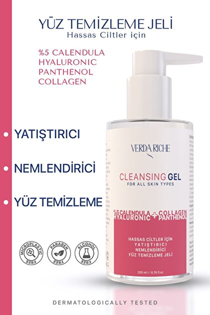 Verda Riche Hassas Ciltler için Yatıştırıcı Nemlendirici Yüz