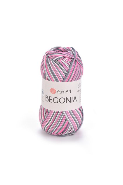 Begonia Melange - Marbled, Mercerized Hand Knitted Marbled-504