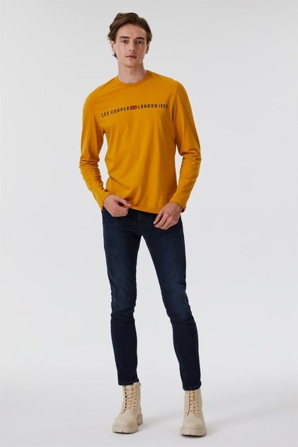 Jeff Normal Waist Slim Fit Very Narrow Leg Blue Men's Jean Trousers