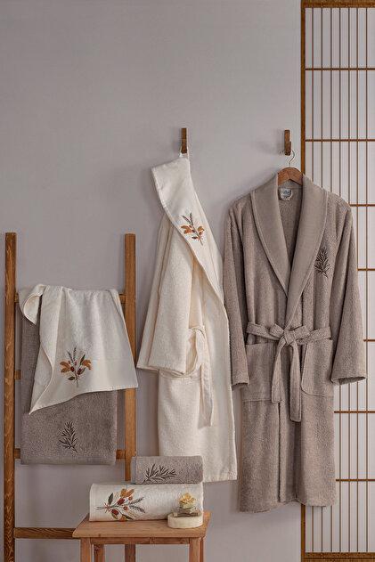 Nova - Suzeni Embroidered Family Bamboo Bathrobe Series - 6 Pieces