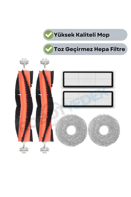 robotyedek Xiaomi Robot Vacuum S10+(S10T Değil) Uyumlu Yedek Hepa