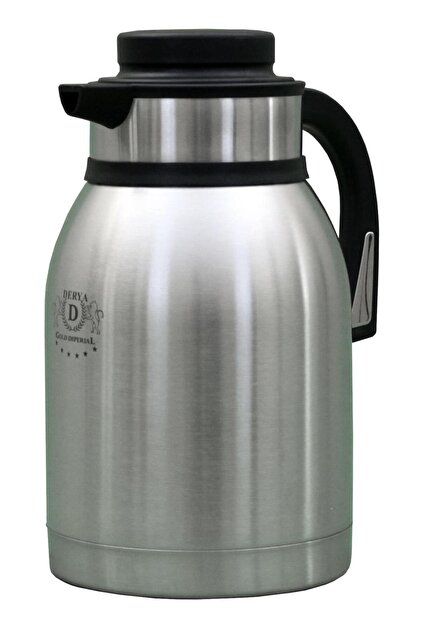 Double-walled premium stainless steel thermos - 2 liter capacity - perfect for picnics, camping, serving, and keeping your drinks hot or cold.