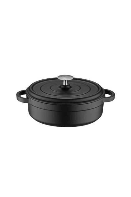 Iron 28cm Cast Iron Short Pot Black