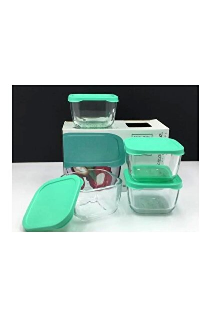 53223 Snowbox 4-Piece Glass Storage Container 275 CC