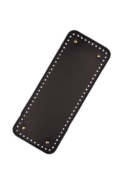 Rectangular Bag Base Artificial Leather Bag Base Length 30 cm - Width 12 cm (Black)