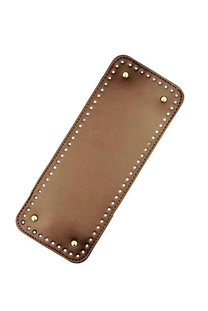 Rectangular Bag Base Faux Leather Bag Base Length 30 cm - Width 12 cm (Brown)