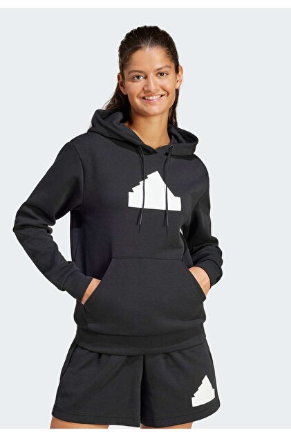 トップス Saddy adidas Siyah Kadın Kapüşon Yaka Sweatshirt Ip1541 W - Fiyatı