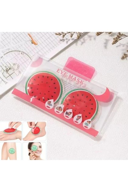 Eye Mask Relaxing Hot and Cold Use Gel Mask Watermelon 2 Pack