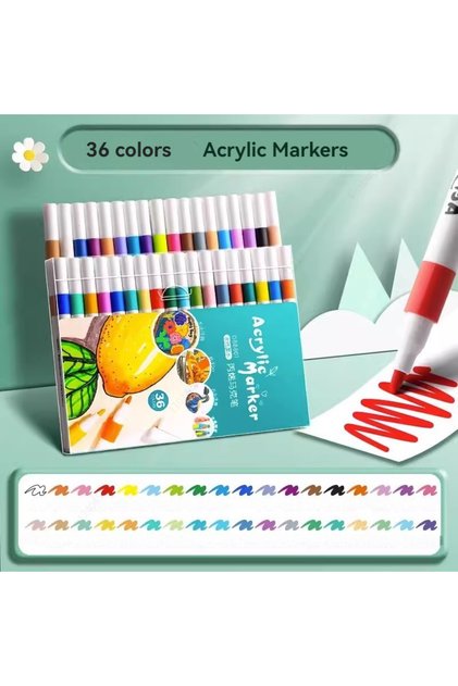 36 Colors 12-80 Colores Set Acrylic Paint Art Marker Pen Rock Painting for Kids Graffiti Stone Ceram