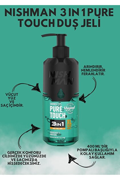 NISHMAN 3IN1 PURE TOUCH DUŞ JELİ (480 ML) - Fiyatı, Yorumları