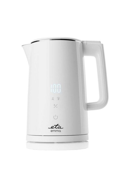 Fierbător electric ETA Emma 5595 90010, 2200 W, 1,5 L, pereți dubli, 40 - 100 °C, afișaj LED, alb