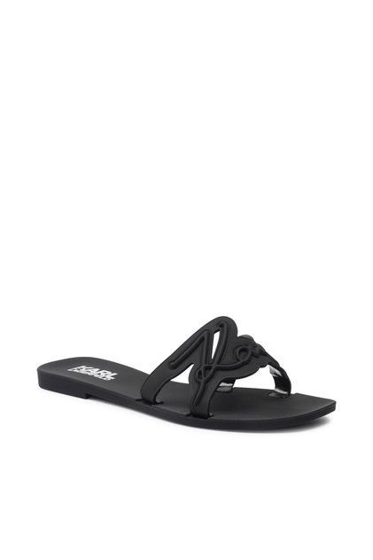 Flip-flops de damă negri KARL LAGERFELD-KL80008 V00 BLACK RUBBER