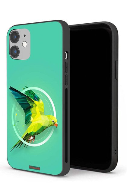 Apple iPhone 12 Protective Case Parrot Abstract Art