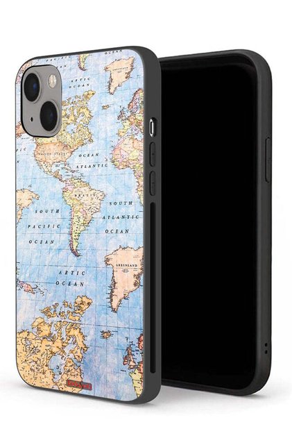 جراب حماية لجهاز Apple iPhone 13 mini بتصميم خريطة العالم