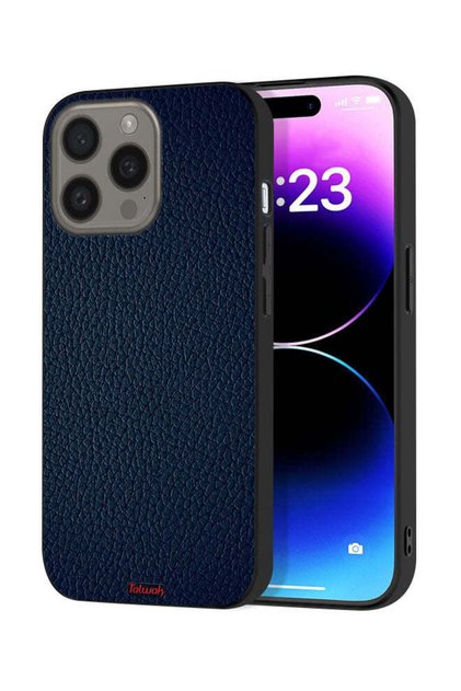 غطاء حماية جلدي منقوش لهاتف Apple iPhone 15 Pro Max