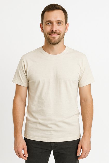 %100 Pamuk ERKEK BASİC T-Shirt Düzrenk Penye Bisiklet Yaka