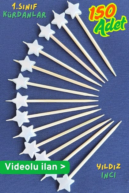 150 Pieces of Star Pearl Cocktail Toothpicks - Engagement Promise Star Star Pearl Luxury Toothpicks - Cake Decoration